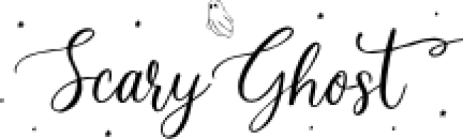 Scary Ghost Scrip Font Preview