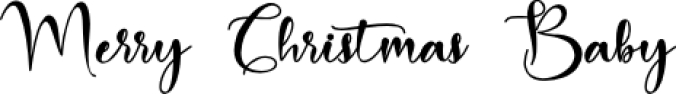 Merry Christmas Baby Font Preview