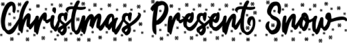 Christmas Present Snow Font Preview