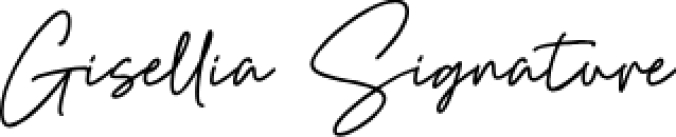 Gisellia Signature Font Preview