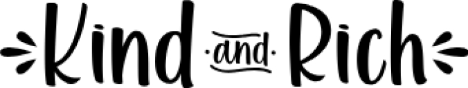 Kind and Rich - Font Preview