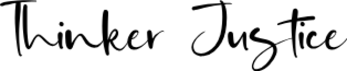 Thinker Justice Font Preview