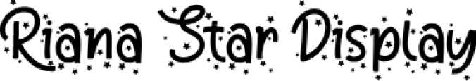 Riana Star Font Preview