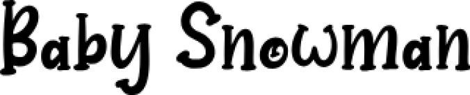 Baby Snowman Display Font Preview