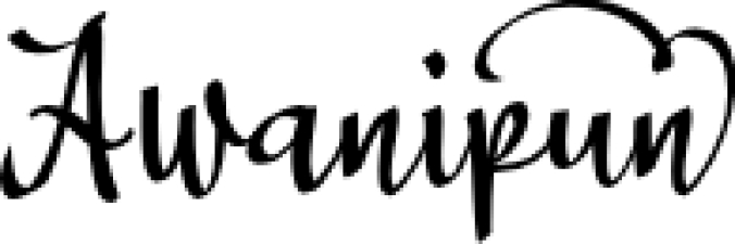 A Awanipu Font Preview