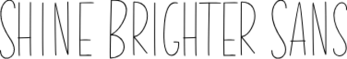Shine Brighter Sans Font Preview