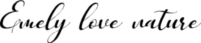 Emely love nature Font Preview