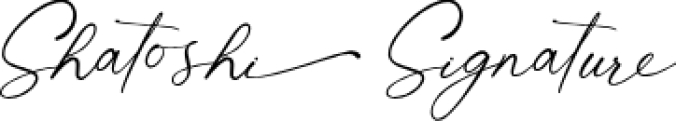 Shatoshi Signature Font Preview