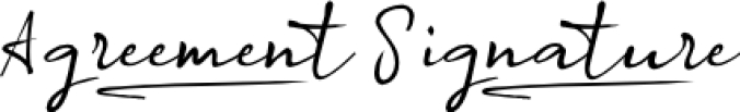 A Agreement Signature Font Preview