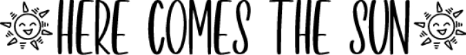HERE COMES THE SUN Font Preview