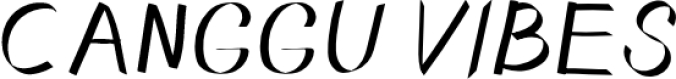 Canggu Vibes Font Preview