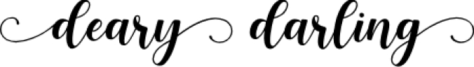 Deary Darling Font Preview