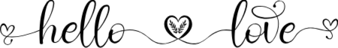 Hello Love Font Preview