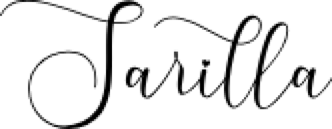 Sarilla Scrip Font Preview