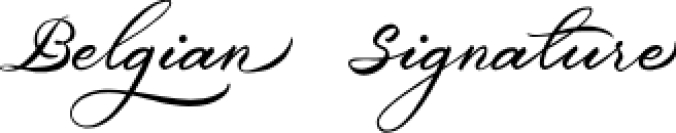 Belgian Signature Font Preview