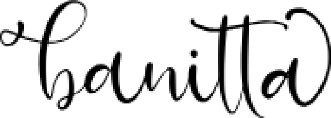 Banitta Scrip Font Preview