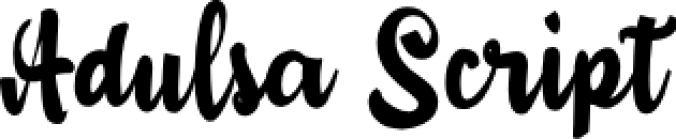 A Adulsa Scrip Font Preview