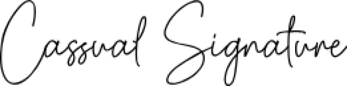 Cassual Signature Font Preview