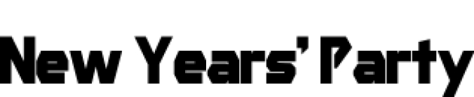 New Years' Party Font Preview
