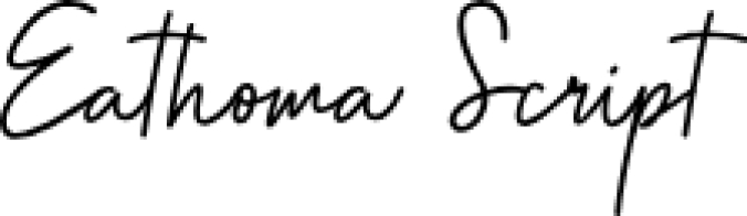 Eathoma Scrip Font Preview