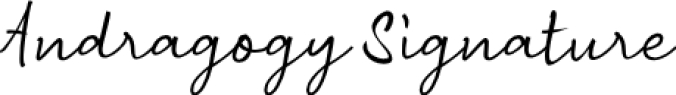 A Andragogy Font Preview