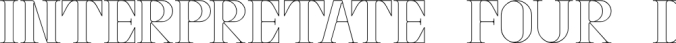 Interpretate Four Font Preview