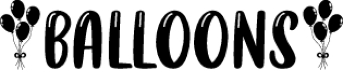 Balloons Font Preview