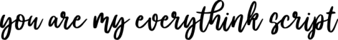 You are my everythink scrip Font Preview