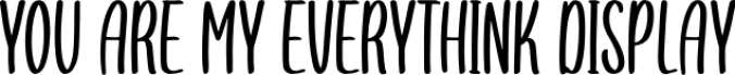 You are my everythink display Font Preview