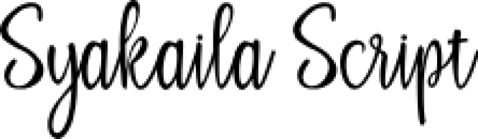 Syakaila Scrip Font Preview