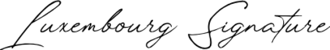 Luxembourg Signature Font Preview