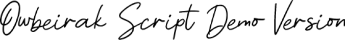 Owbeirak Scrip Font Preview