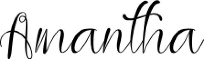 Amantha Font Preview