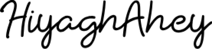 Hiyagh Ahey Font Preview