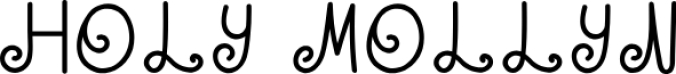 HOLY MOLLYN Font Preview