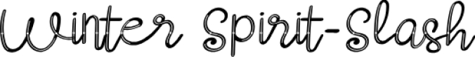 Winter Spirit-Slash Font Preview