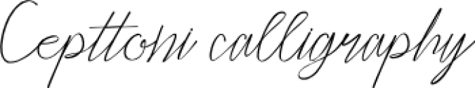 Cepttoni calligraphy Font Preview