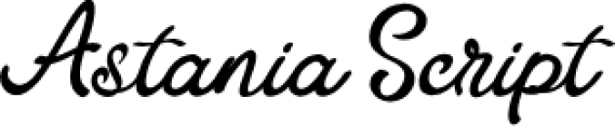 Astania Scrip Font Preview