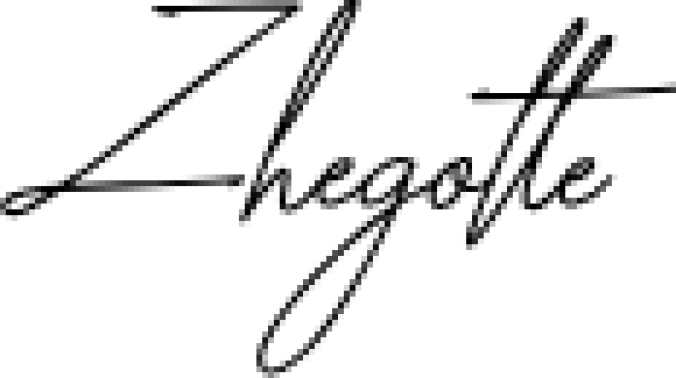Zhegotte Font Preview