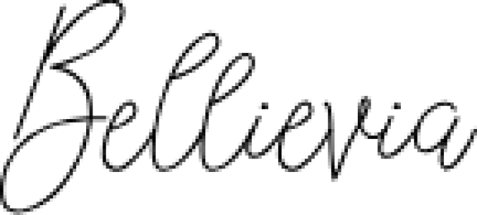 Bellievia Font Preview