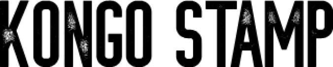 KONGO STAMP Font Preview