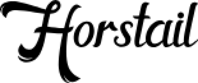Horstail Free Font Preview