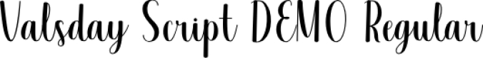 Valsday Script DEMO Font Preview