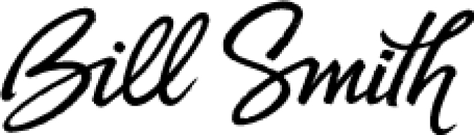 Bill Smith Font Preview