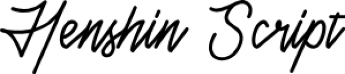 Henshin Scrip Font Preview