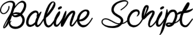 Baline Scrip Font Preview