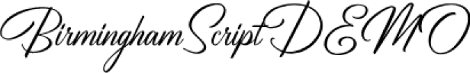 Birmingham Scrip Font Preview