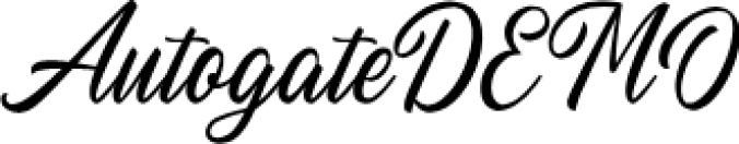 Autogate DEMO Font Preview