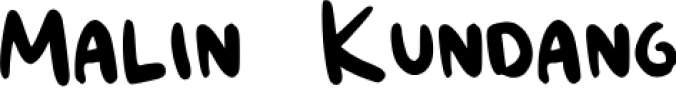 Malin Kundang Font Preview