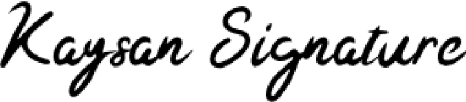 Kaysan Signature Font Preview